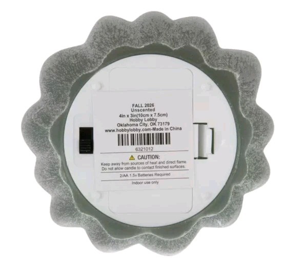 2026 Viral Hobby Lobby Pumpkin Candle LED Battery Flame Fall GREEN