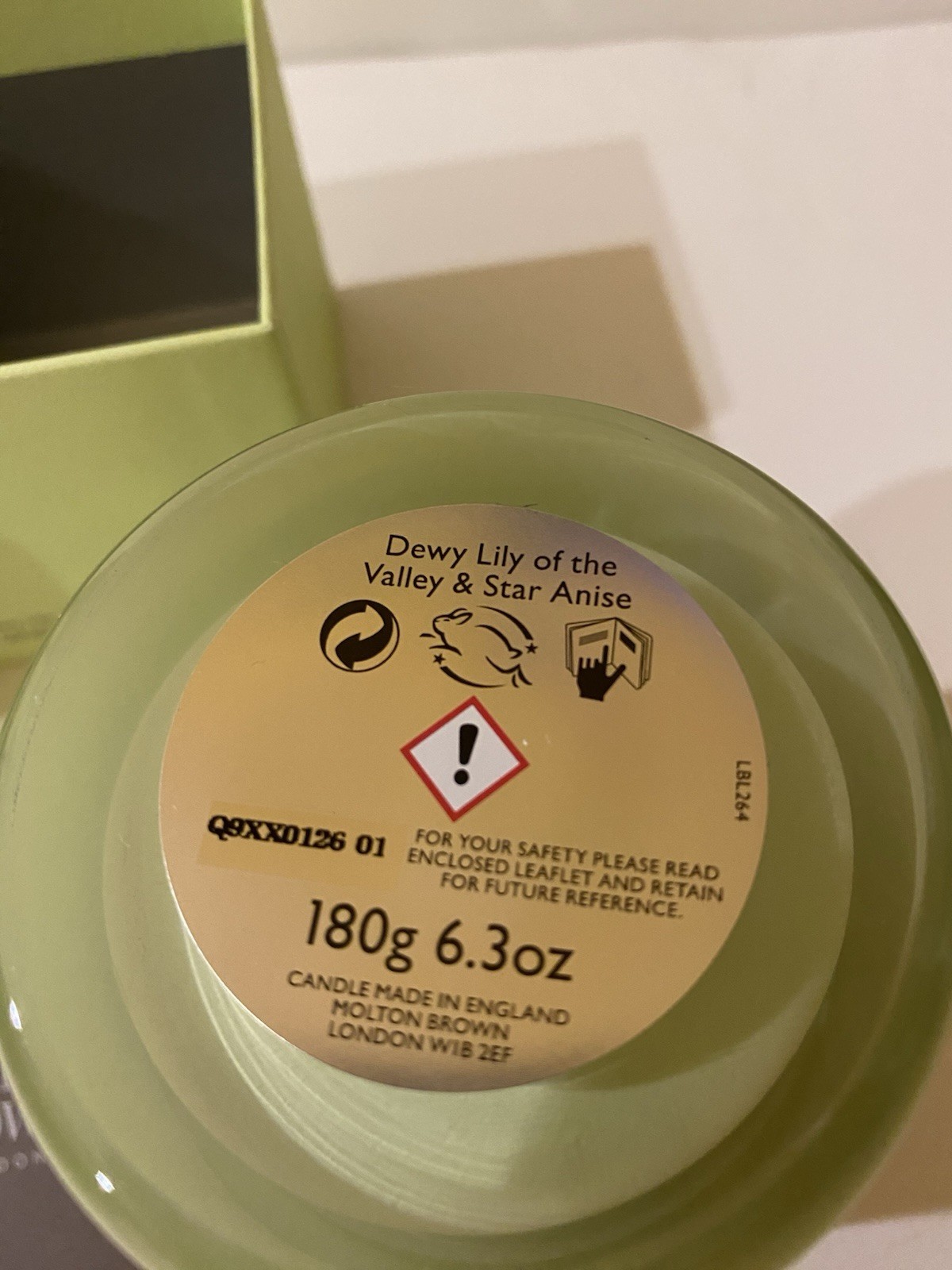 Molton Brown London Candle Lily Of Valley & Star Anise 1-wick 6.3 oz NEW In Box