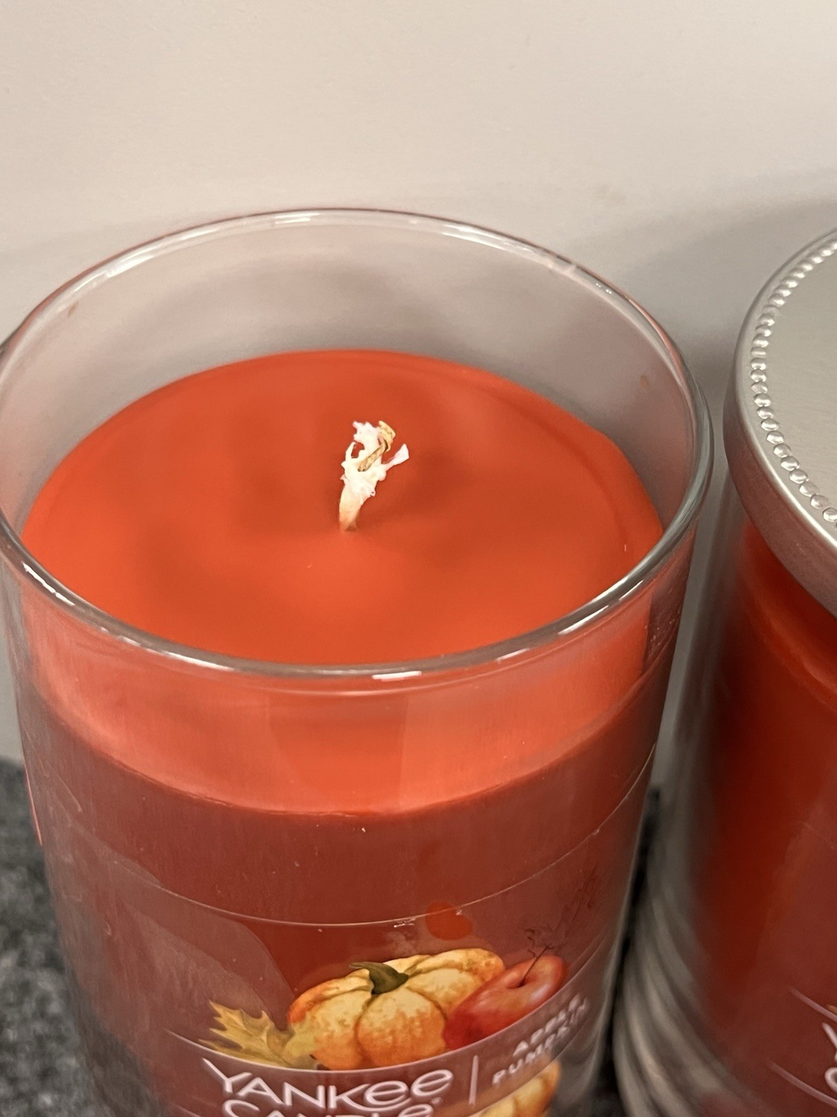 LOT OF 2-NEW-Yankee Candle APPLE PUMPKIN Large 14.25oz New OH