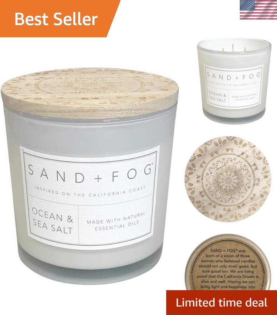 Chic 21 oz Candle – Ocean & Sea Salt – Clean Burn, Perfect for Any Occasion