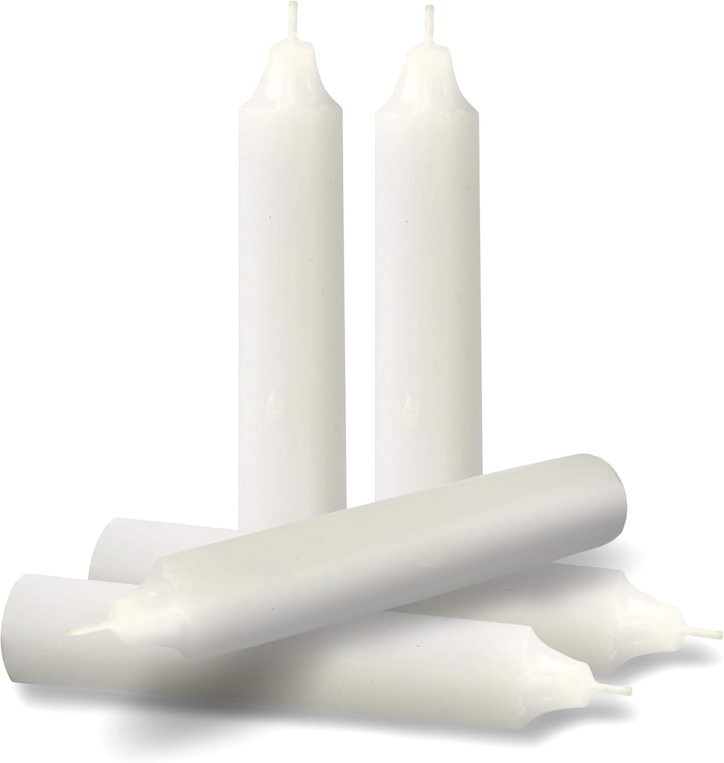 Emergency Candles 24 Pack White Short Taper Candles Unscented Home Emergency Kit