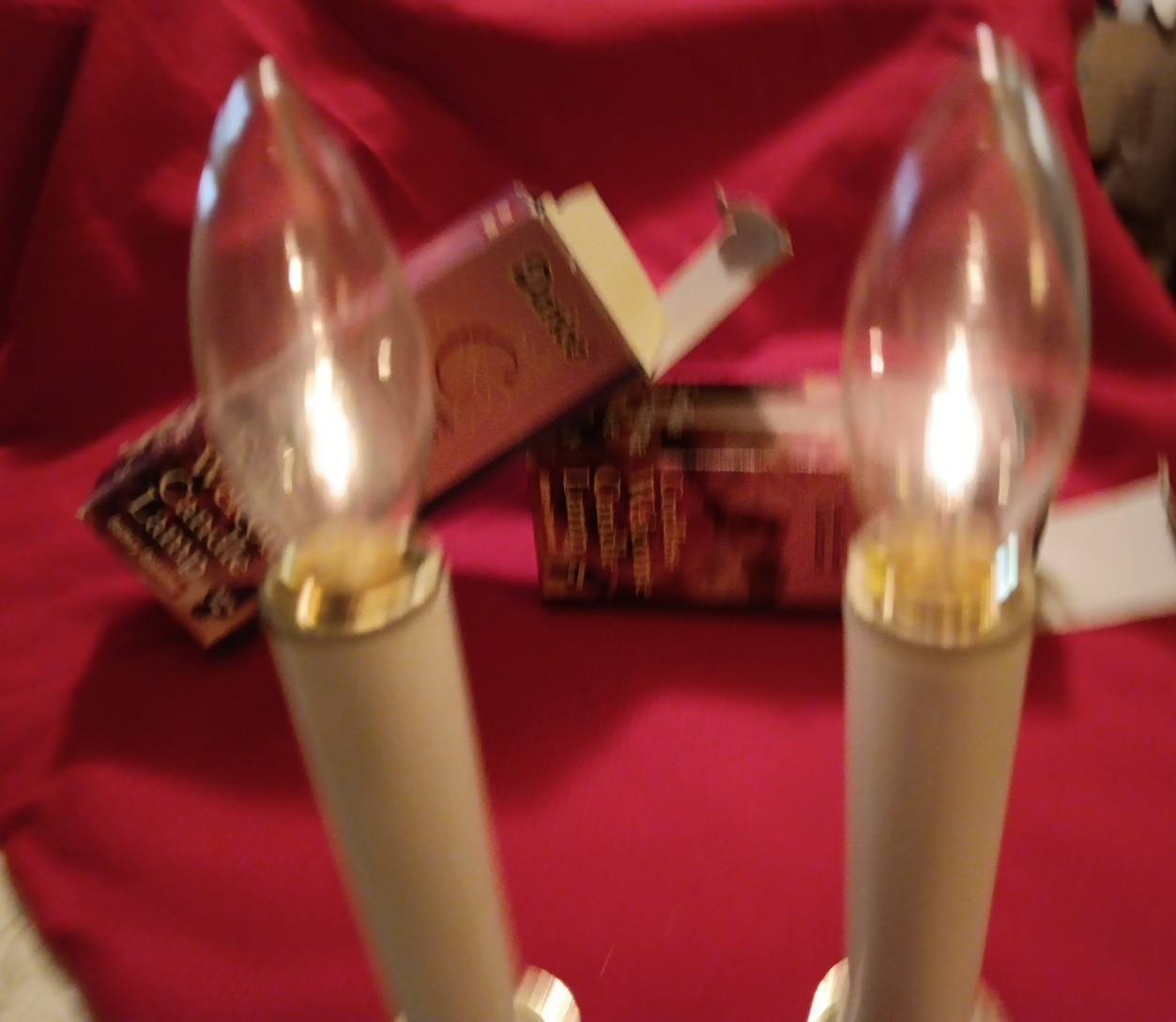 Vintage 2 Darice Cordless Welcome Candles Lamps Batteries Not Included