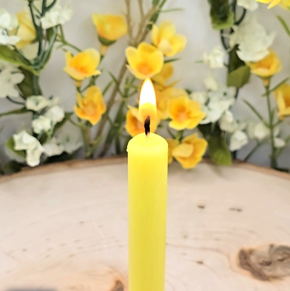 Pack of 10, 4 inch Chime Candles, 10 Color Pack, 1/2 in diameter