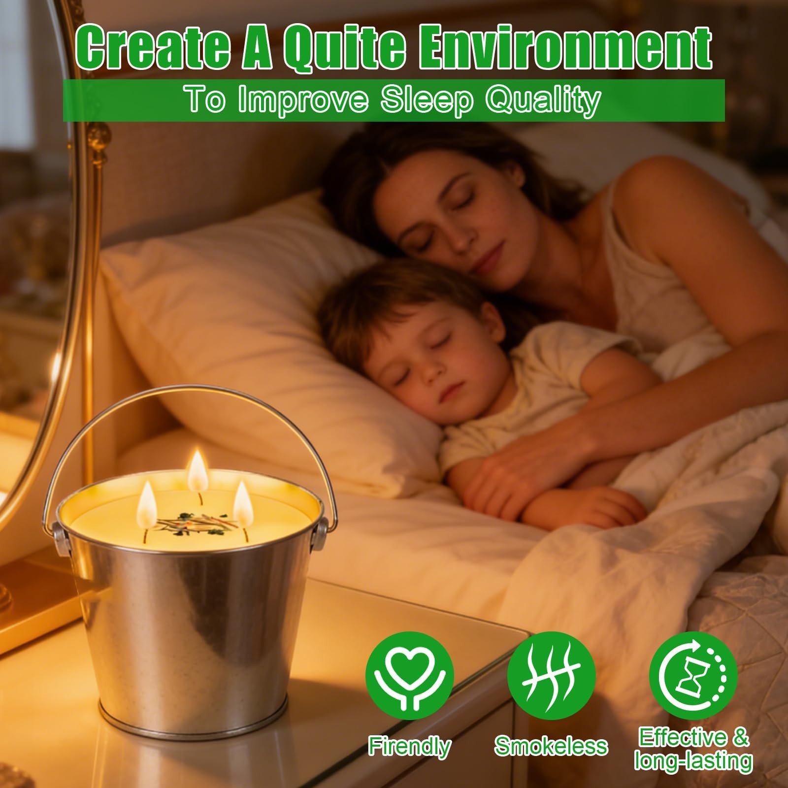 Large Citronella Candles 3 Pack – 20oz Each, 200+ Hour Burn Time, Outdoor Patio