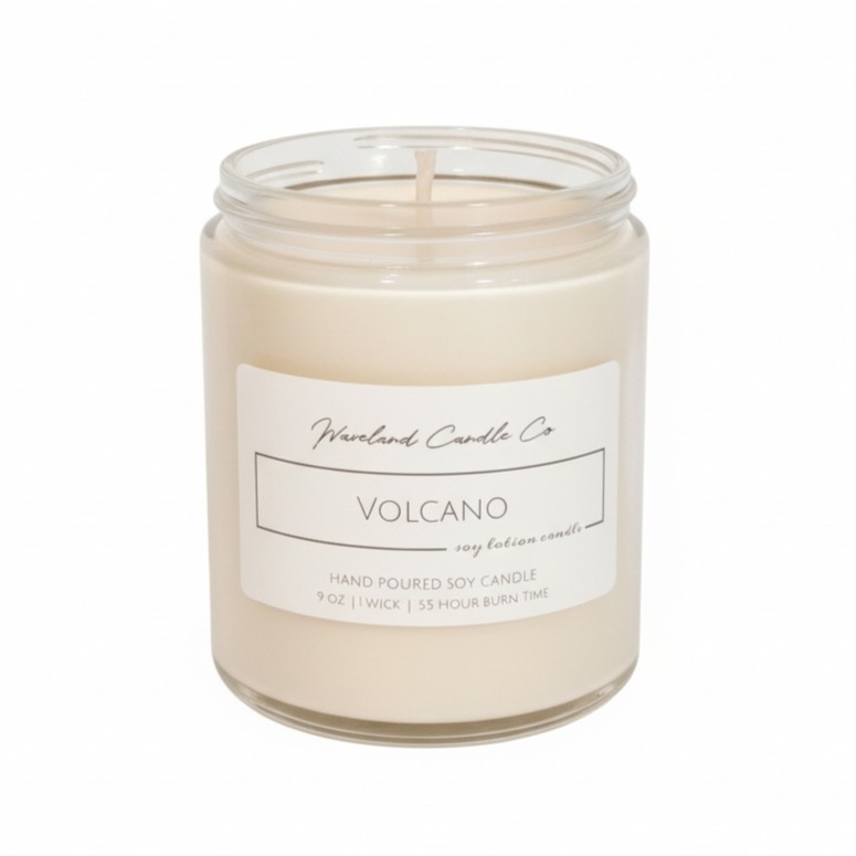 9 oz Straight Side Soy Lotion Candles – 55 hours of Burn time