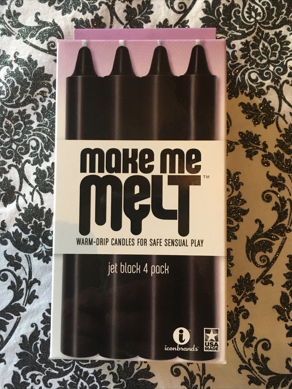 Make Me Melt Warm Drip Candles 4 Pack – Pick Color – Black or Passion