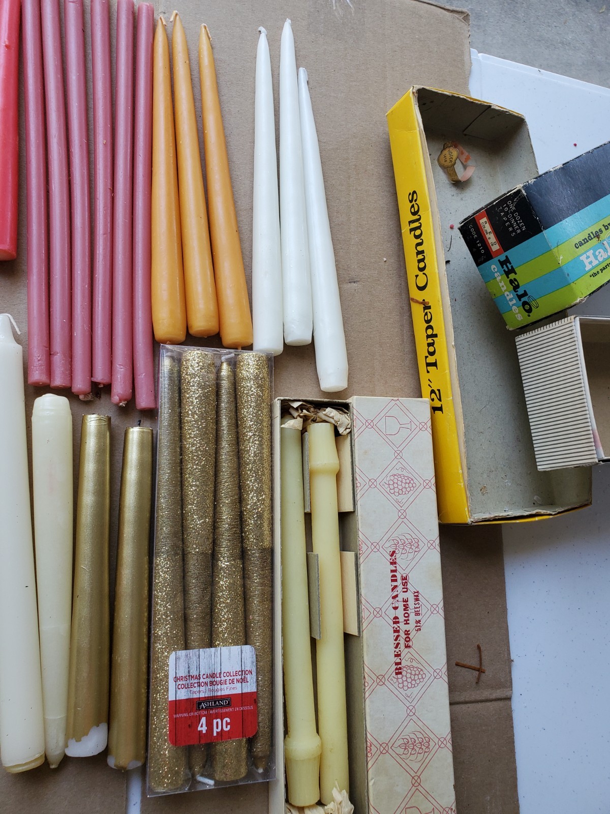 Mixed Lot of 50+ Tapered Candles Various Sizes & Colors