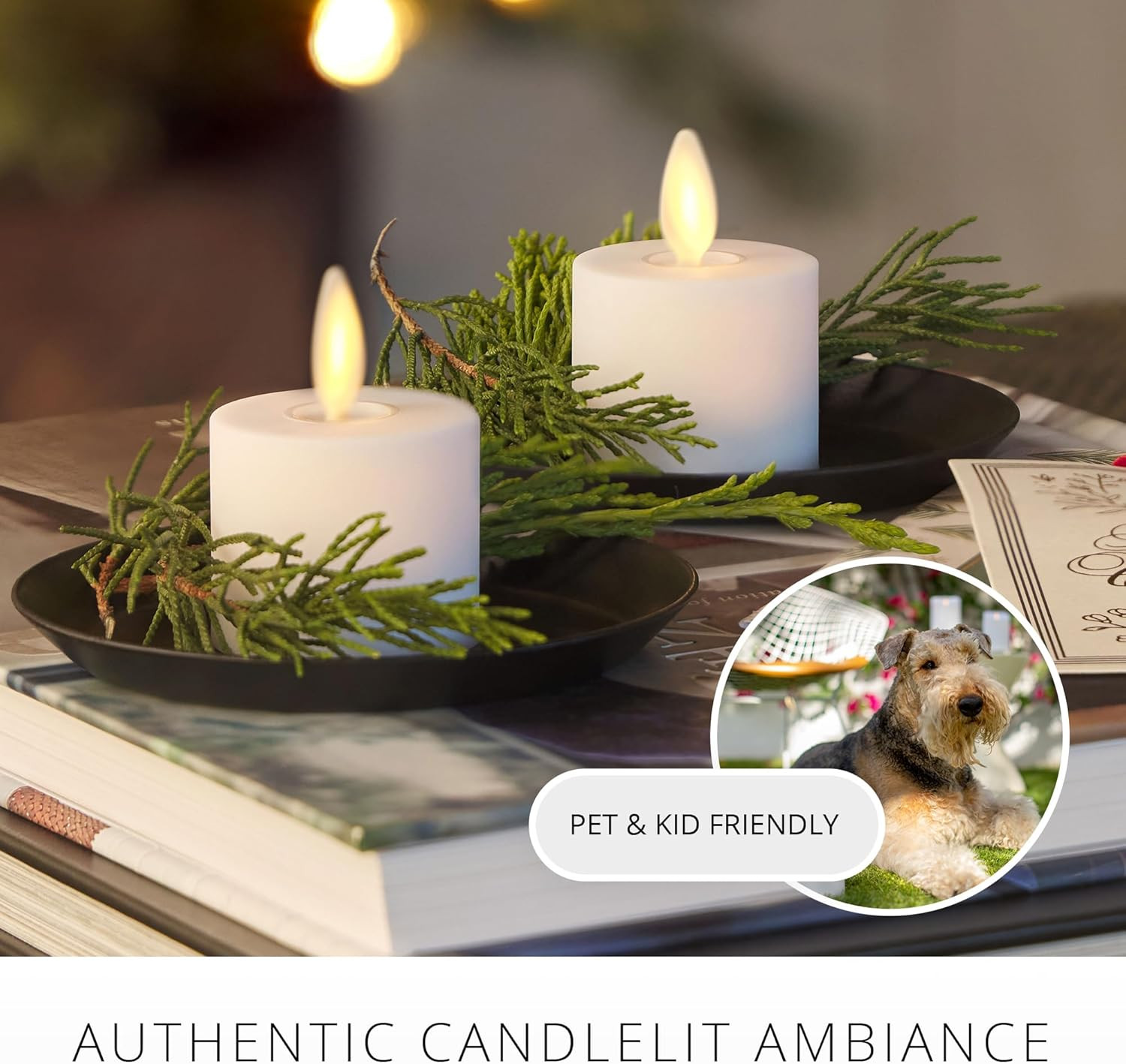 Moving Flame LED Flameless Tealight (1.4″ X 2″) Remote Ready Battery Operated Pl
