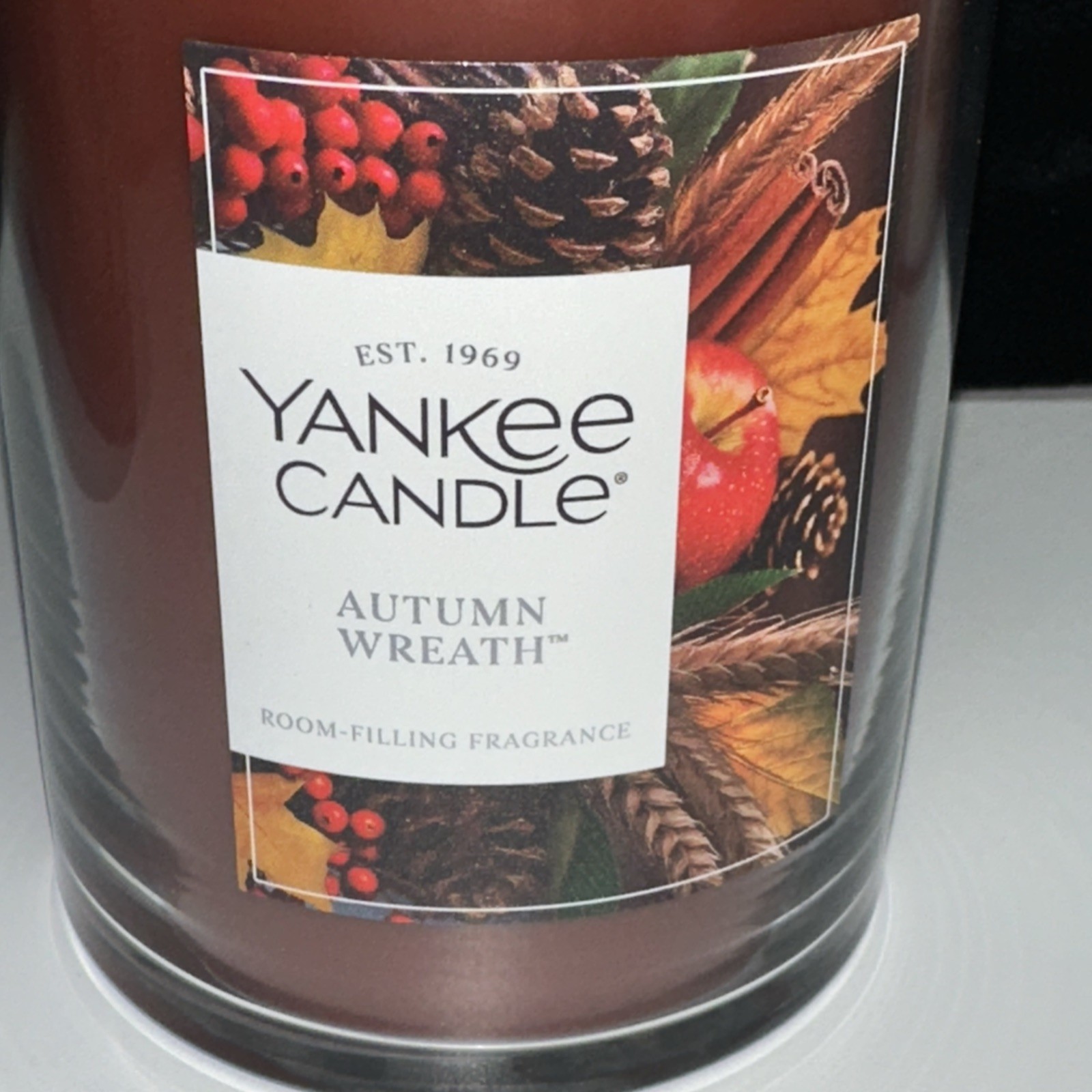 LOT OF 2-NEW-Yankee Candle AUTUMN WREATH Large 20oz- 2 WICK–NEW!