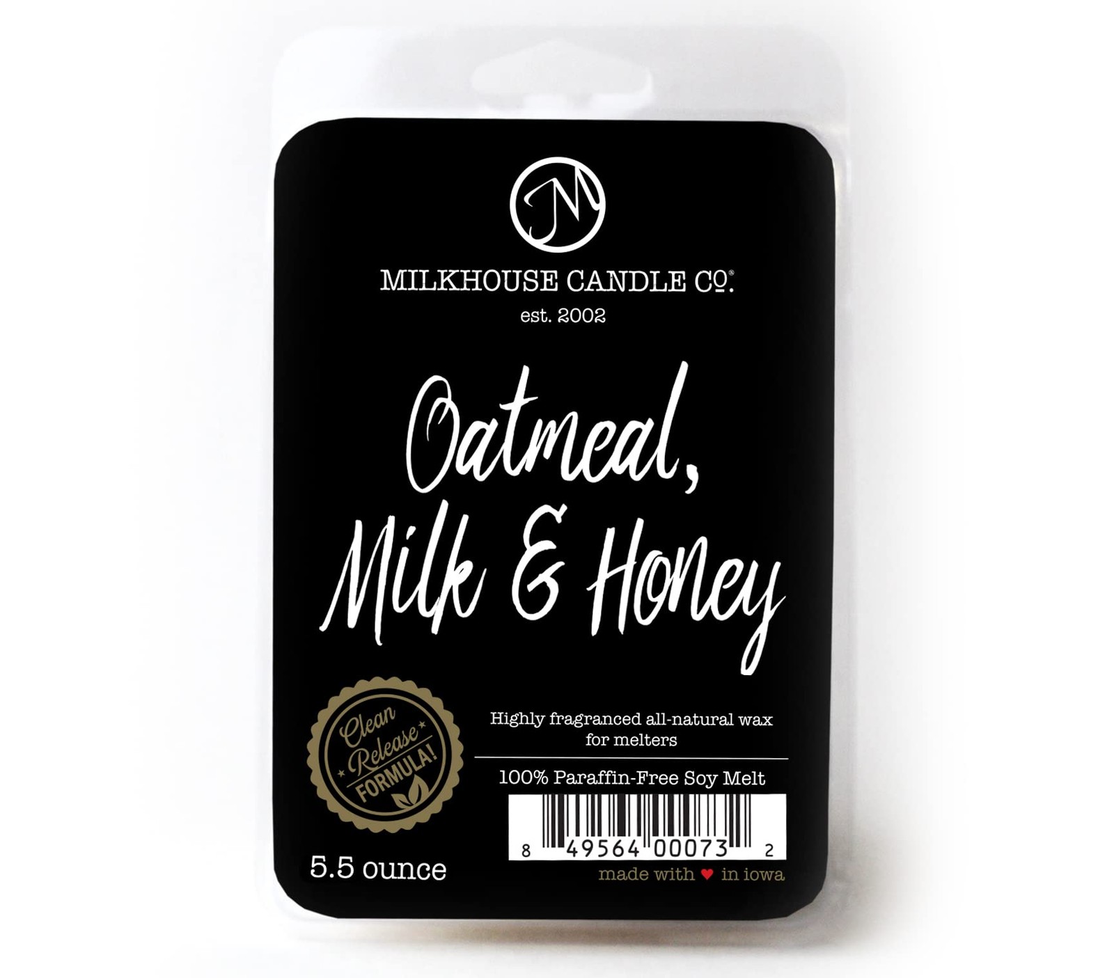 5.5oz Clear Soy Wax Melts Oatmeal Cookies Sweet Honey Cherry Notes USA Made