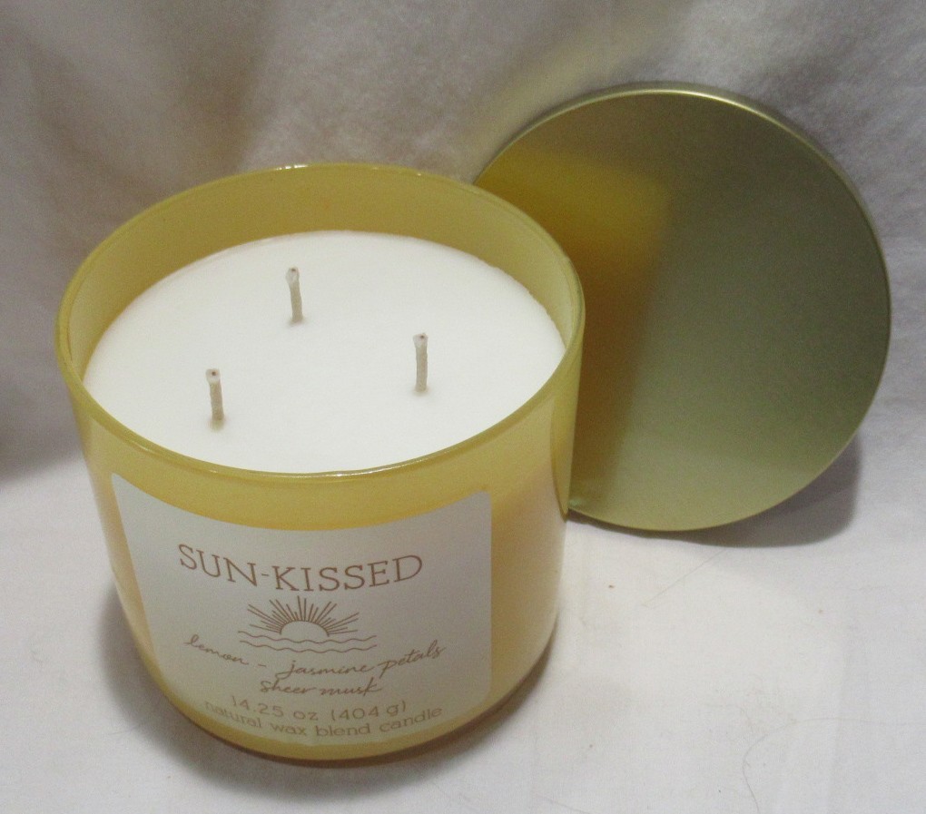 Kirkland’s 14.25 oz Large Jar 3-Wick Candle Natural Wax Blend SUN-KISSED set 2