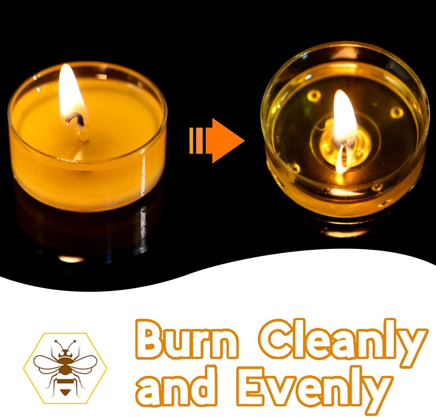 48 Packs Beeswax Tealight Candles- 4 Hour Burn Time Beeswax Candles- Burn
