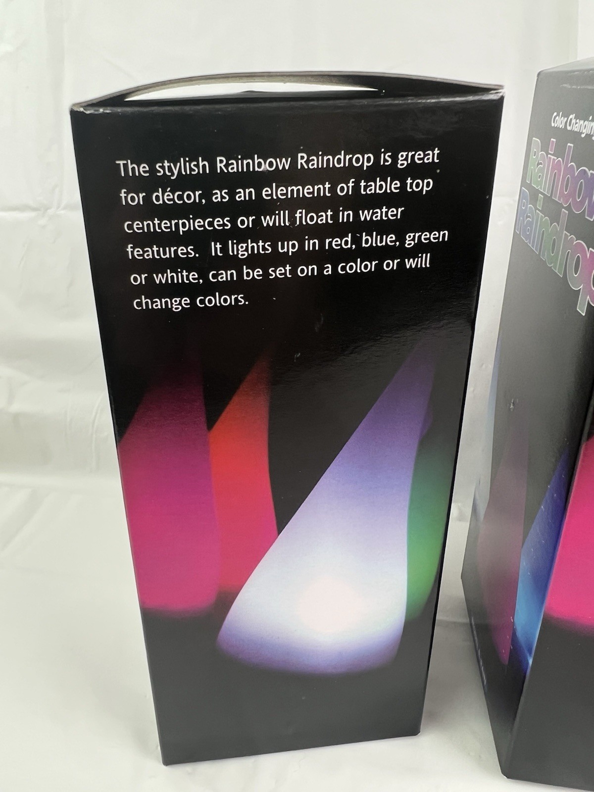 Multi Color Changing Rainbow Raindrop Light Tabletop, Party, Floats Lot Of 4