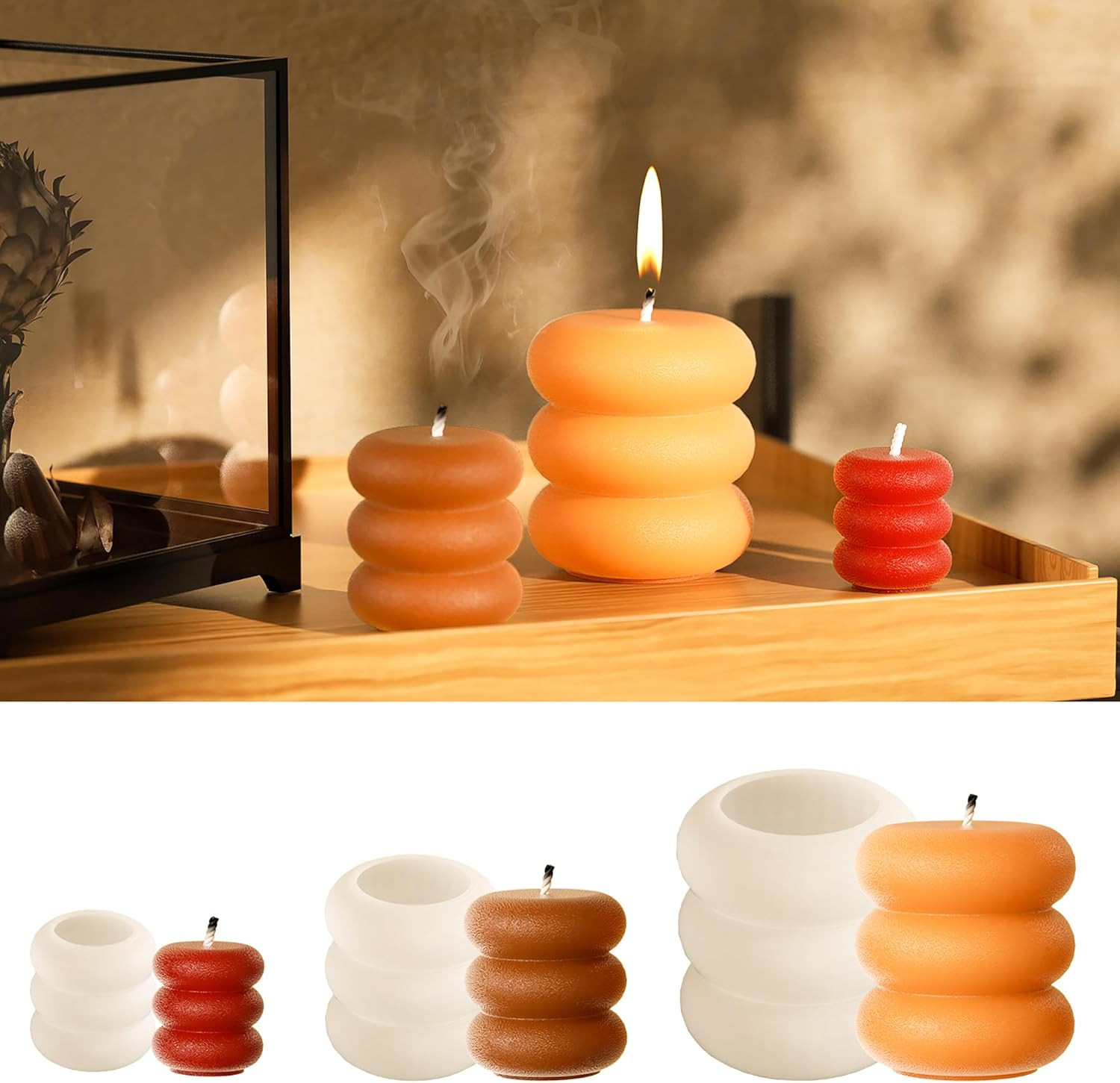 3 Pack round Cylinder Multiple Size Cylinder Candle & Resin Mold – Resin Casting