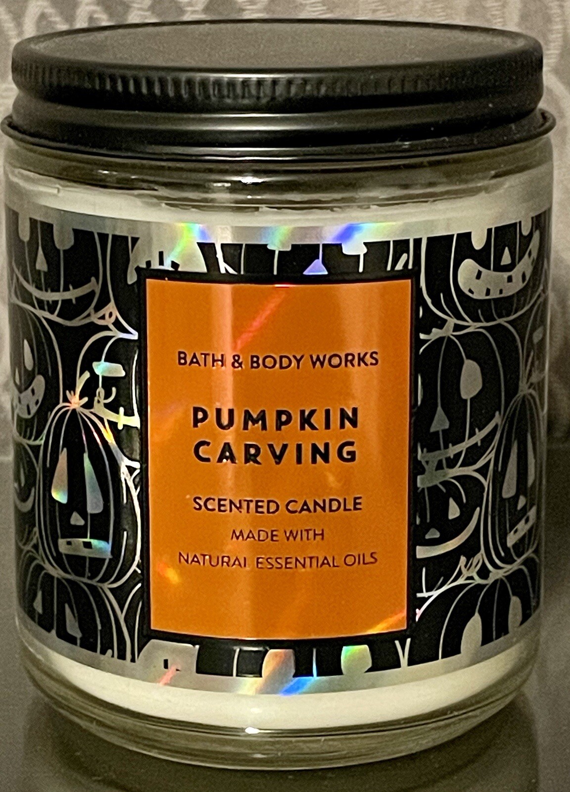 Bath & Body Works PUMPKIN CARVING Single Wick Candle NEW Halloween Fall Autumn