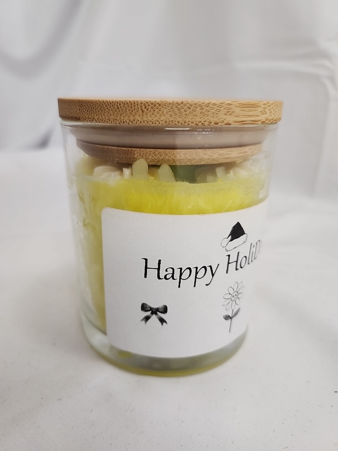 LQQK Daisy Candle Art Homemade Spring Flower Scent 9 oz Candle Happy HoliDaisys