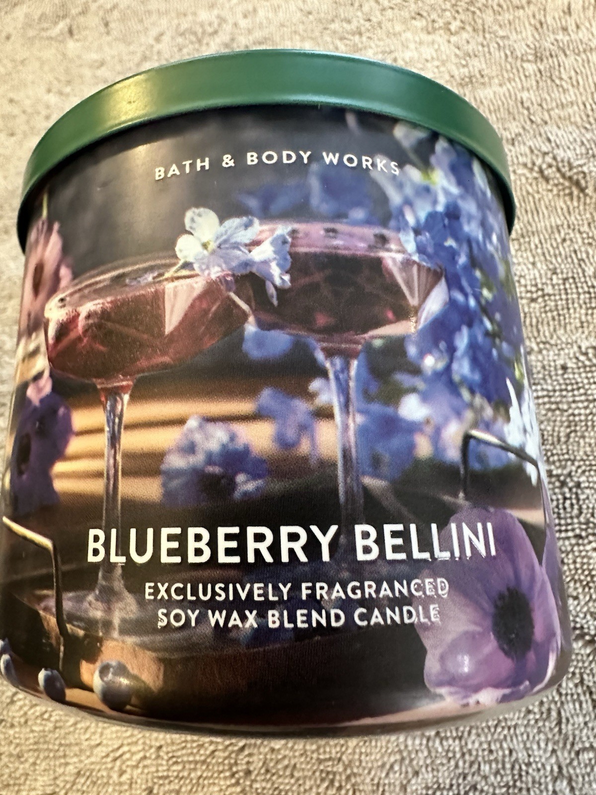 Bath & Body Works Blueberry Bellini 3-Wick Candle, 14.5 OZ. NEW CANDLE
