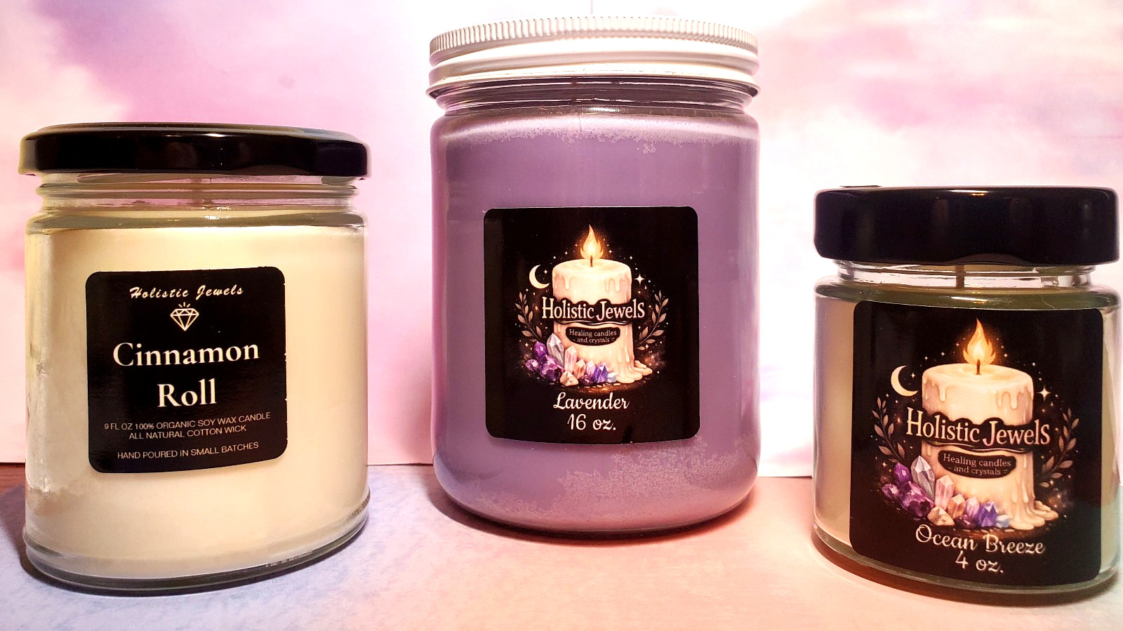 Highly Scented Soy Candles, 100% USA Grown Soy Wax, All Natural Cotton Wicks