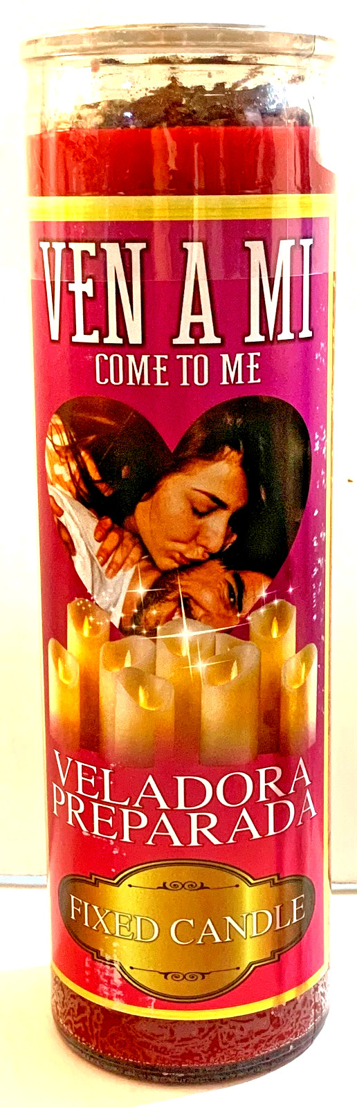 Veladora preparada Ven A Mi / Come To Me fixed candle, amor/love
