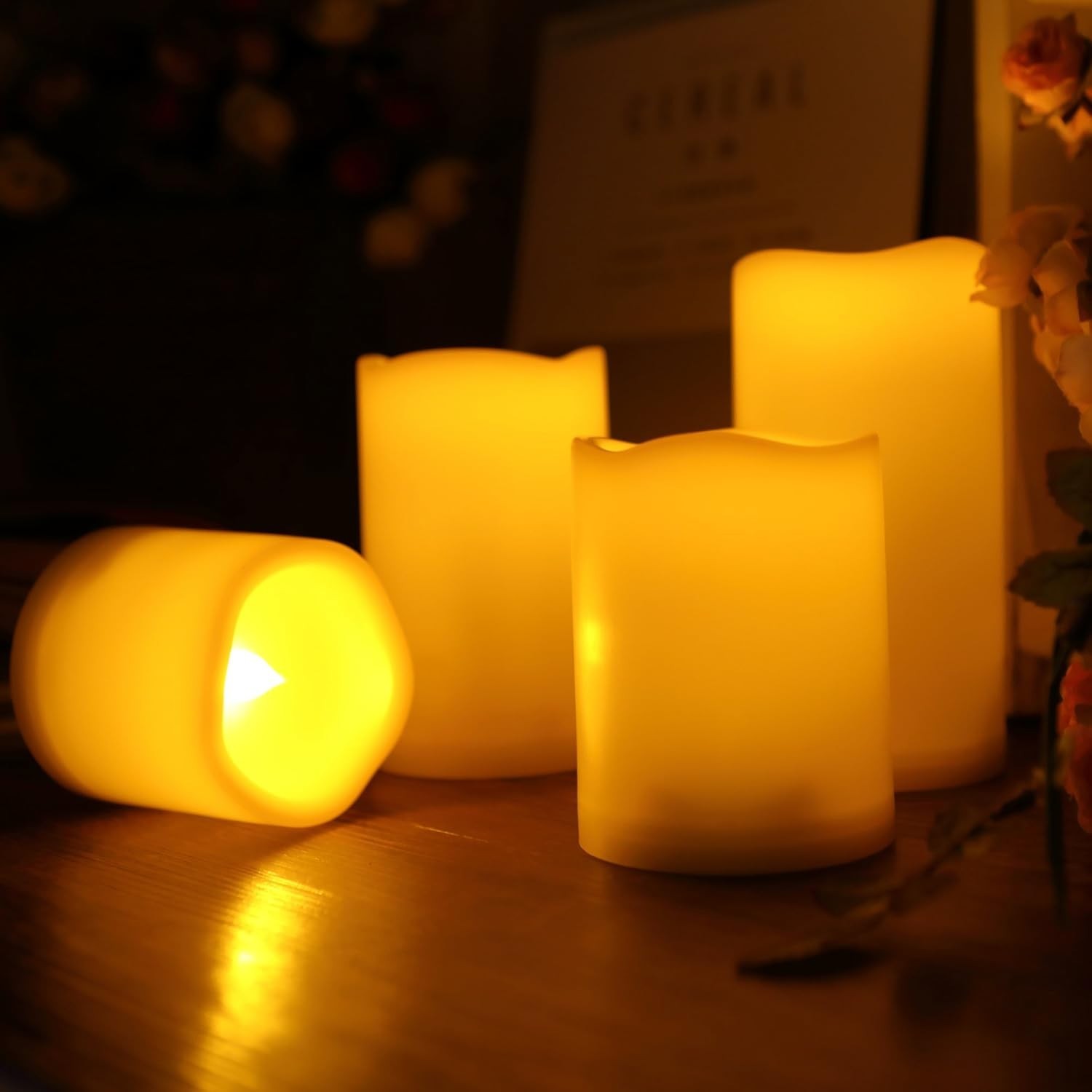 Cordless Waterproof Electric Candles for Patio, Yard and Holiday Celebrations