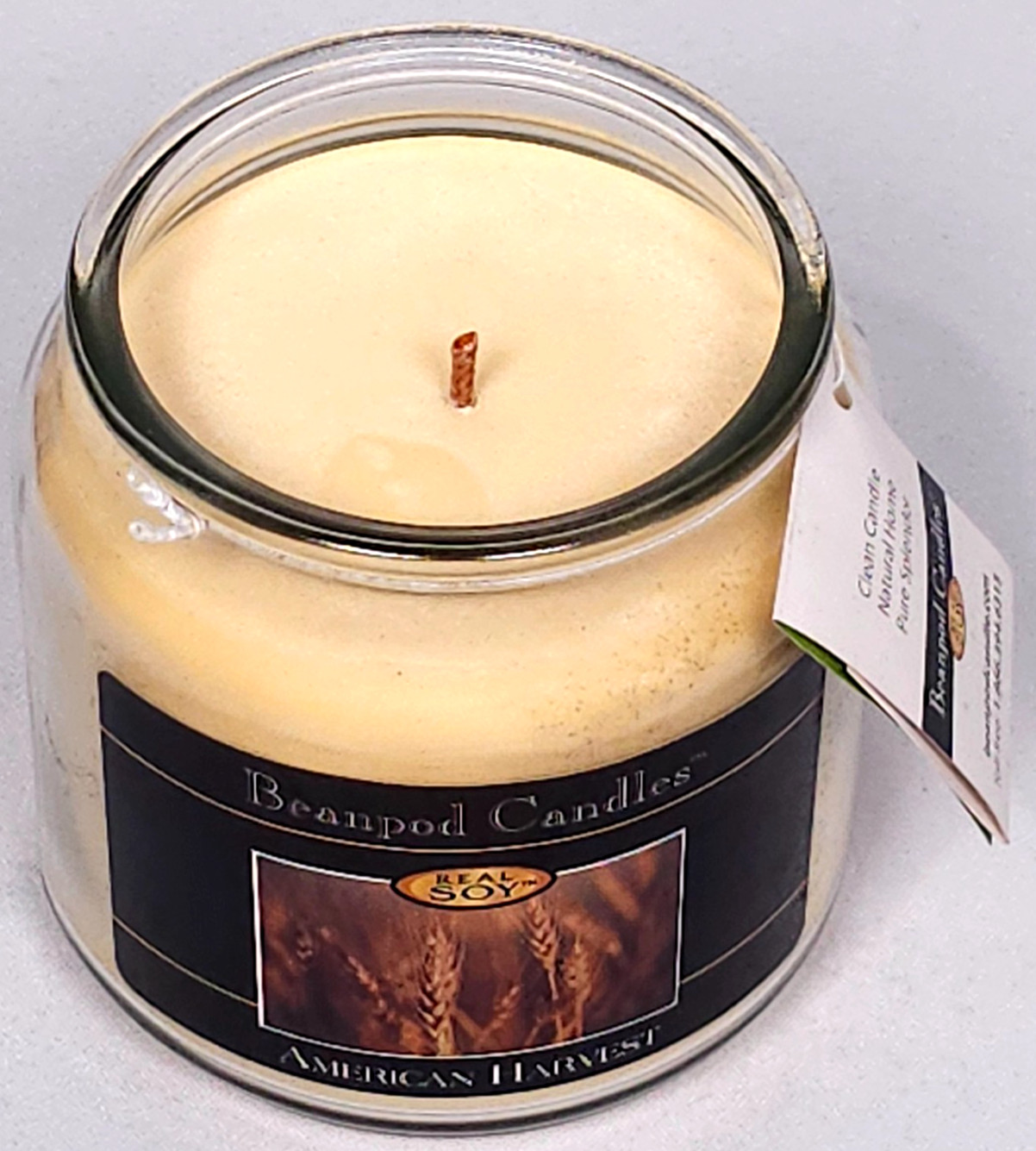 NEW Beanpod Candles American Harvest 16 OZ Real Soy Wax LARGE Jar Candle w Lid