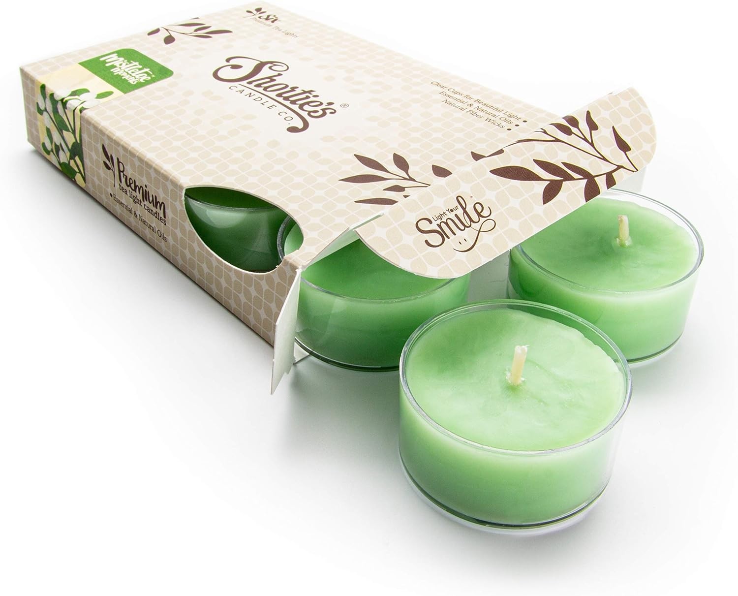Bayberry Fir Premium Tealight Candles – Highly Scented with Essential Oils – 6