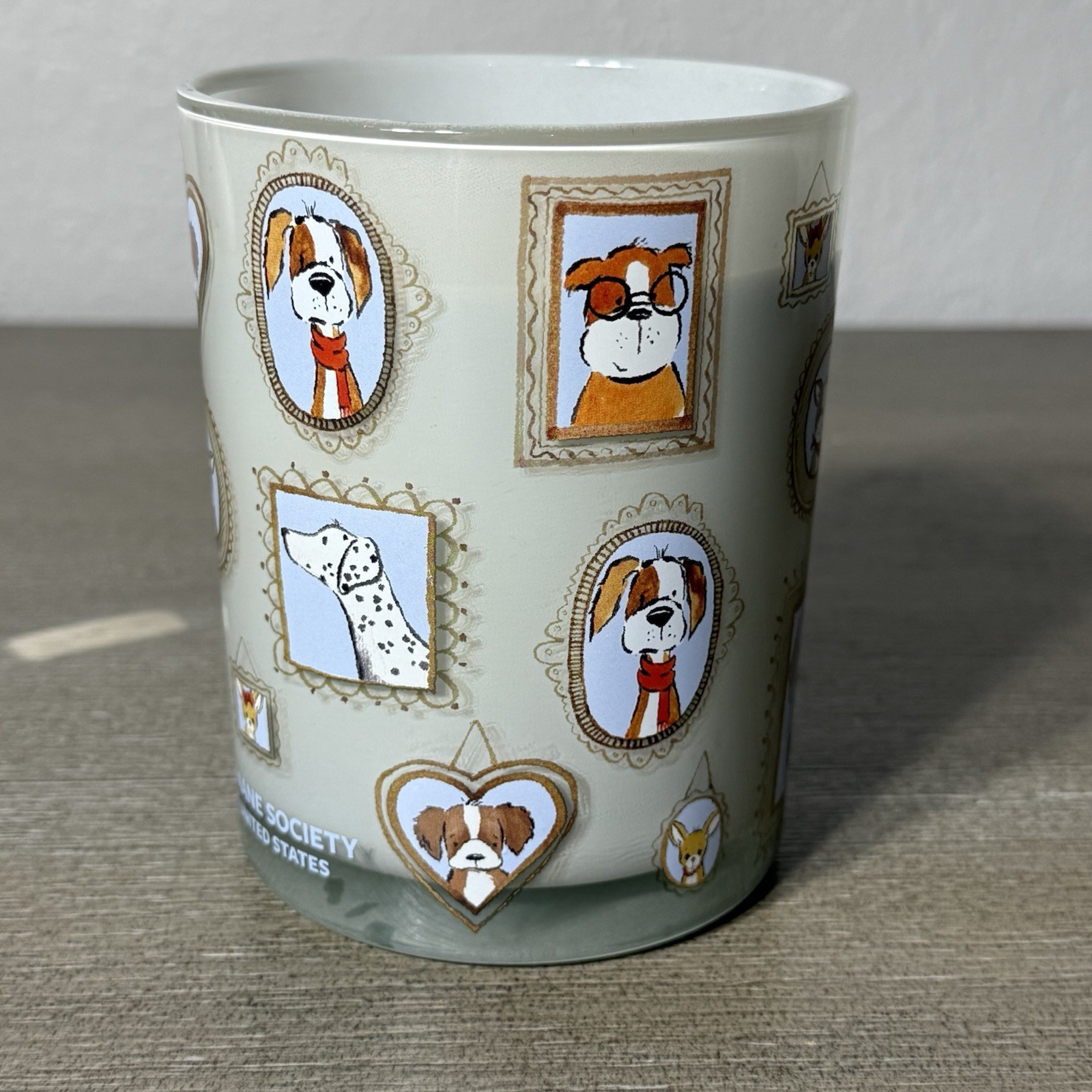The Humane Society 16oz Candle Crisp Apple Framed Dog Art Unburned