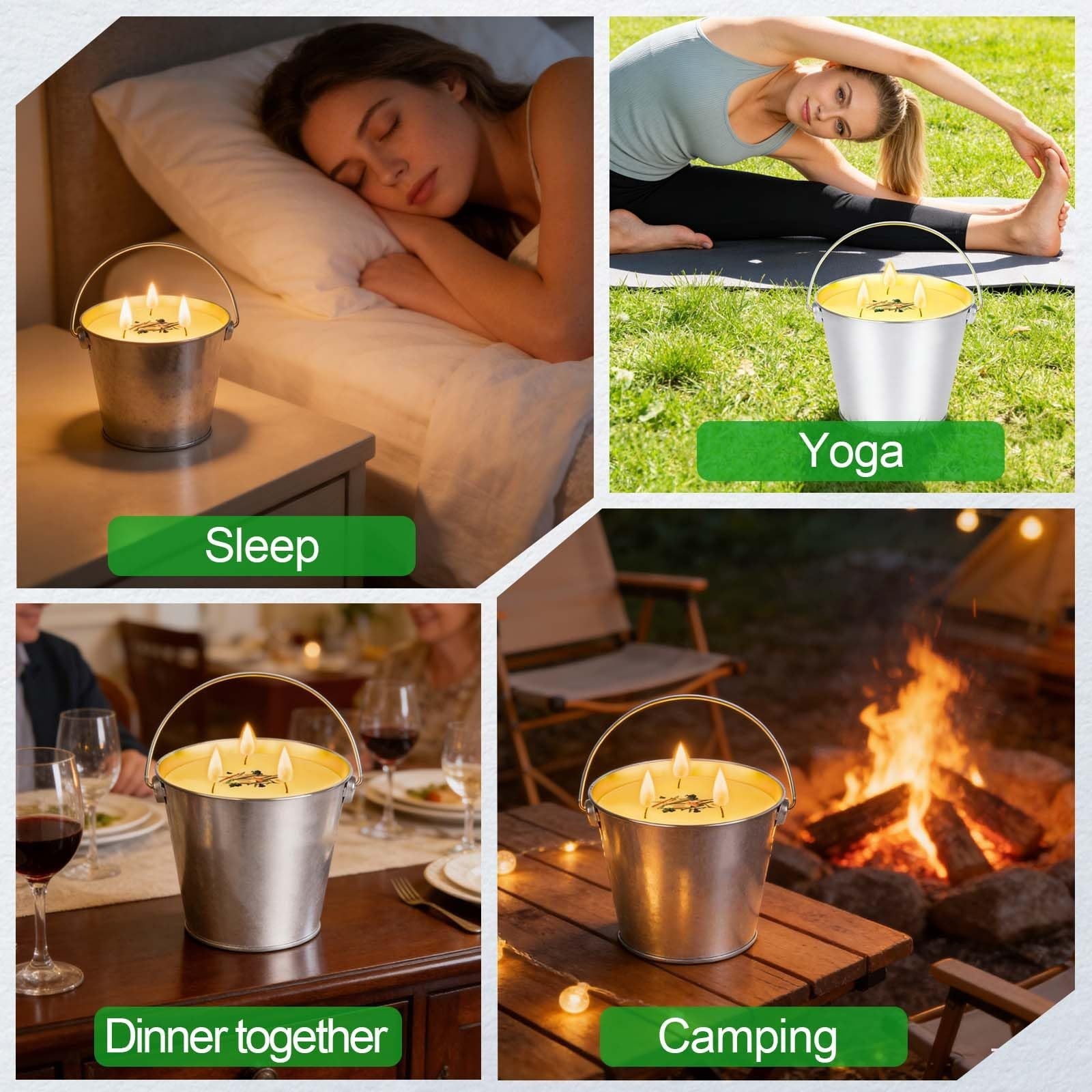 Large Citronella Candles 3 Pack – 20oz Each, 200+ Hour Burn Time, Outdoor Patio