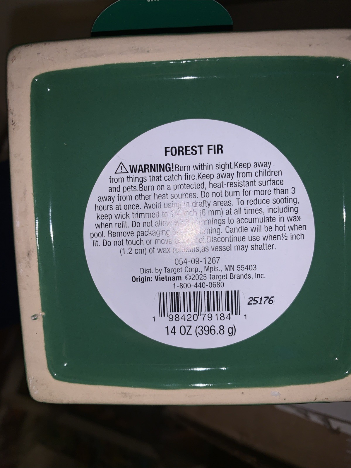 Threshold Forest Fir Scented House Candle 14oz 2 Wicks Strong Evergreen Scent