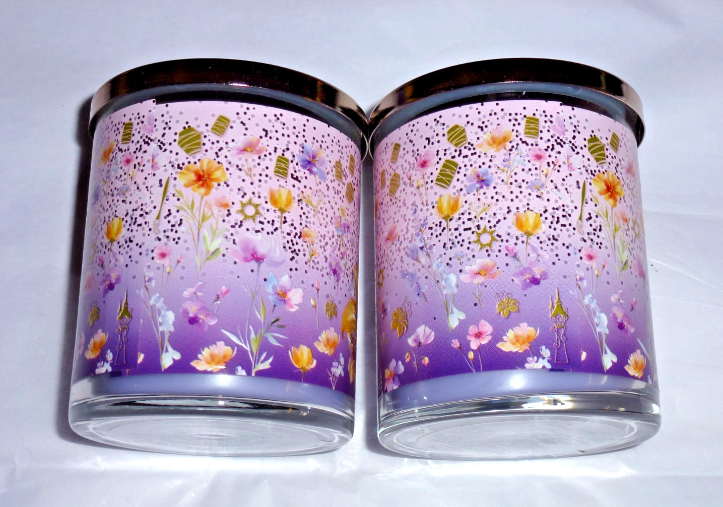 Bath & Body Works DISNEY PRINCESS RAPUNZEL 8 oz. Candles X 2 -Floral/Musk NEW