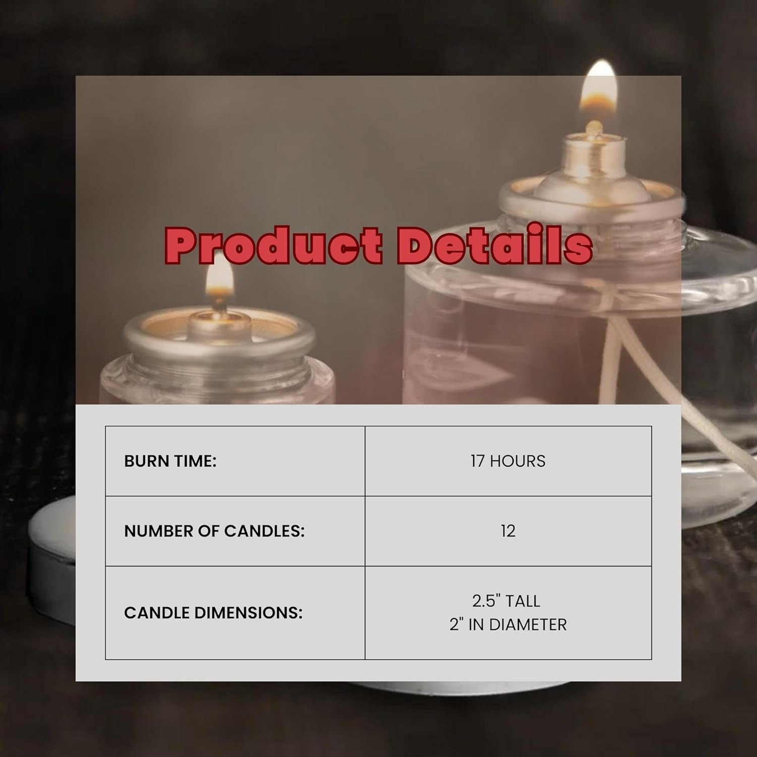 Disposable Liquid Candles, 8 Hour, for Use in Glass Votive Tealight Lamp Holders