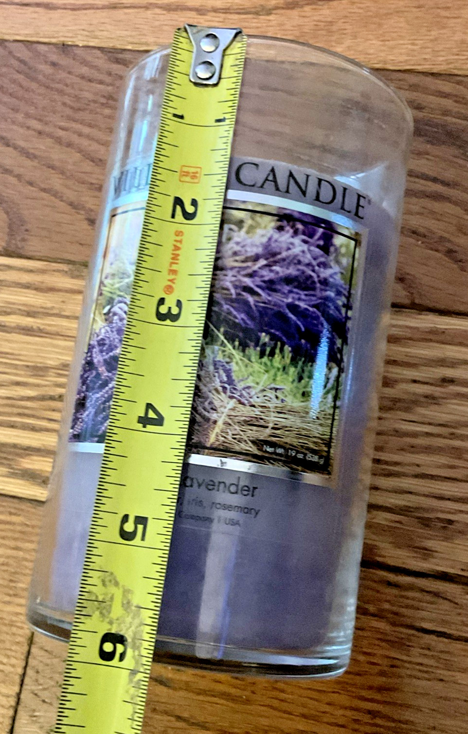 Yankee Candle French Lavender 2 Wick Burned 1 Time Jar 24 OZ 23036 Bathroom