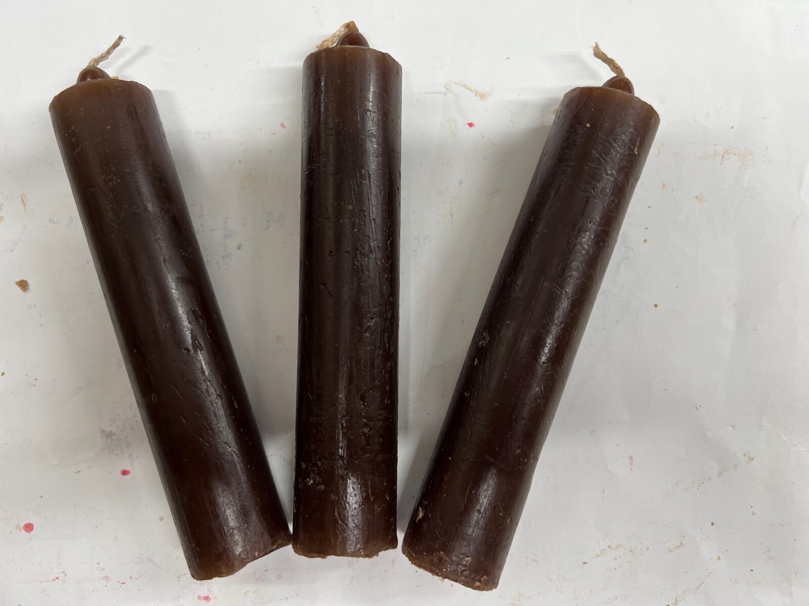 ALTAR CANDLES 1 COLOR 1 1/8″D X 5 1/2″ T IN BROWN SET OF 3 W/FREE SHIP! WICCA