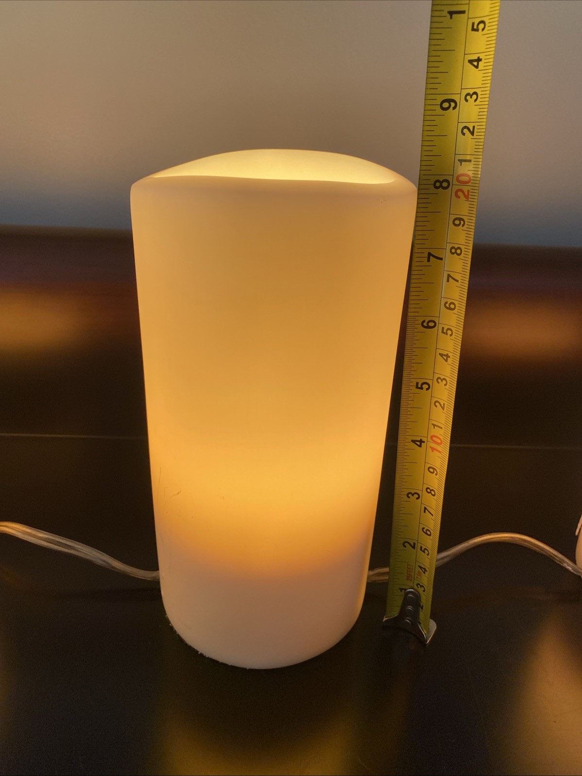 Restoration Hardware Flameless 6 Pillar Candle String Lights 8” 7” + 5.5” High