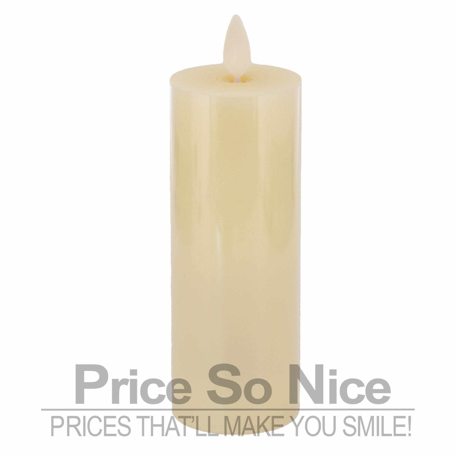 Pottery Barn Premium Flickering Ivory Flameless Wax Pillar Candle 2×5″ MSRP $50