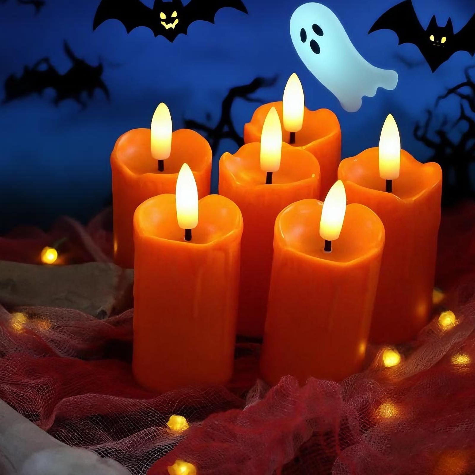 Battery Operated Flameless Votives with Auto Daily Cycle Timer Long Lasting R…