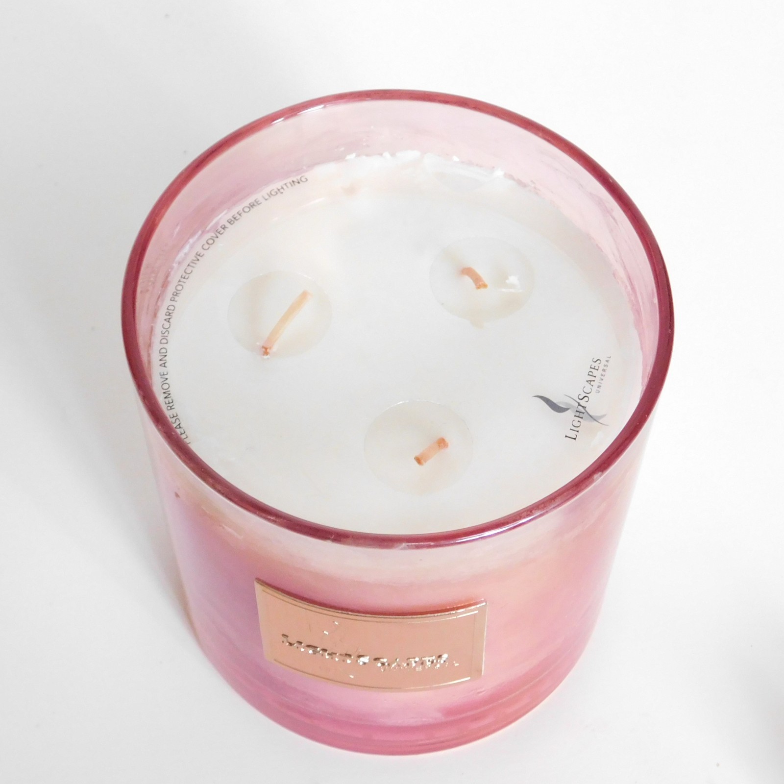 LightScapes Blooming Peony Candle 3 Wick, 18 oz, 30-55 Hours Burn Time