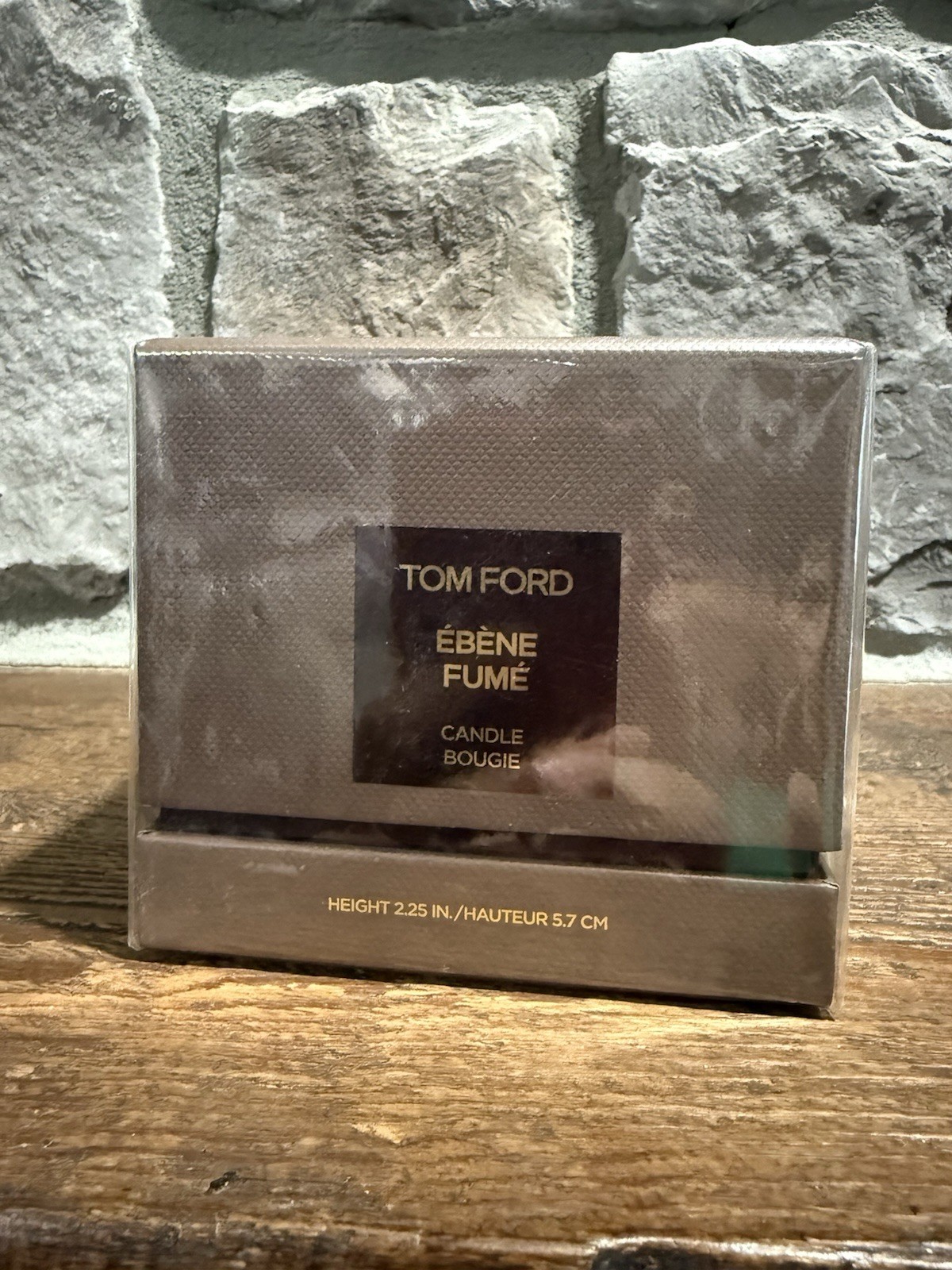 Tom Ford Ebene Fume Candle Bougie Height 2.25 In. / 5.7 cm in Sealed Box