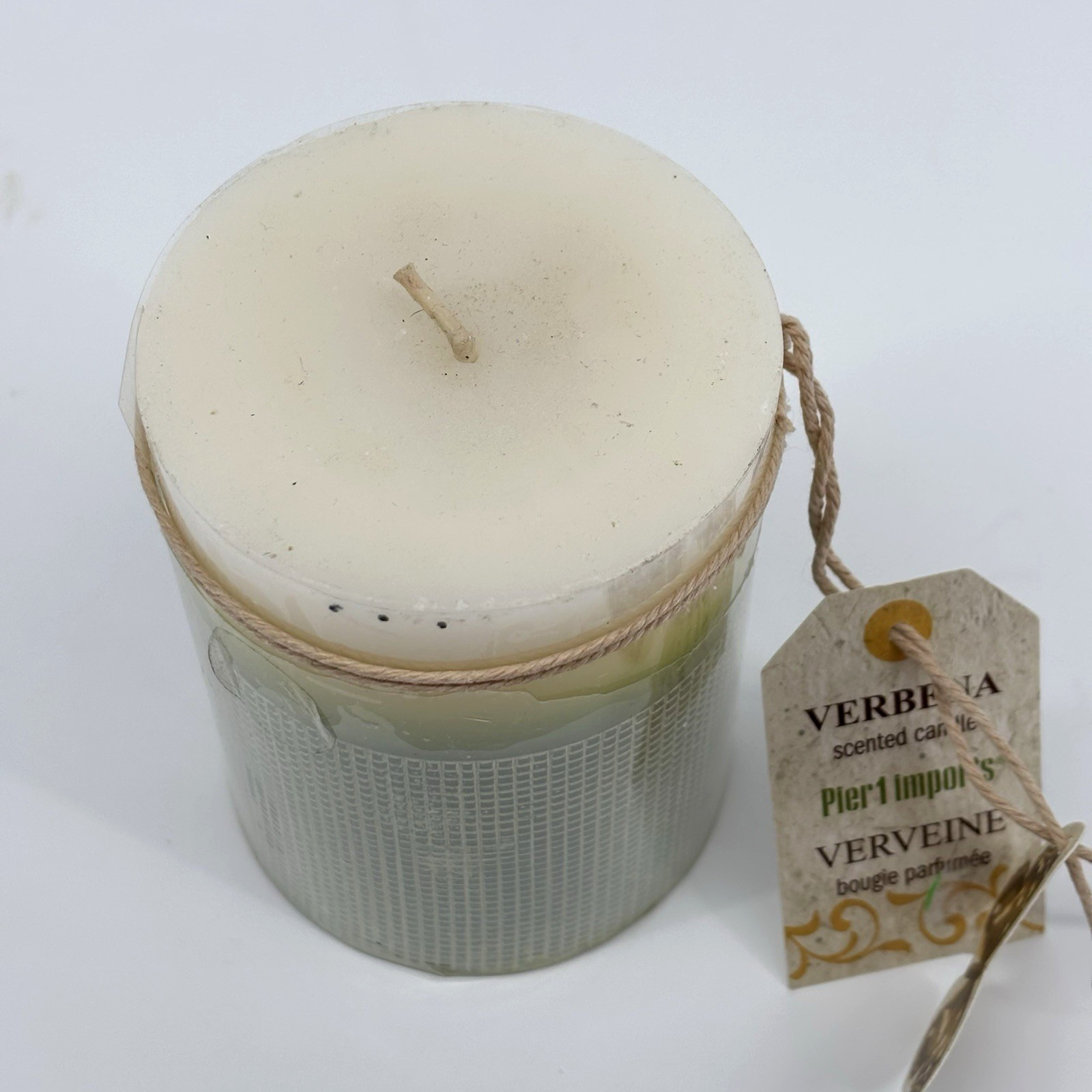 Pier 1 Imports Verbena Scented Candle Verveine Bougie 4″ x 3″ NWT