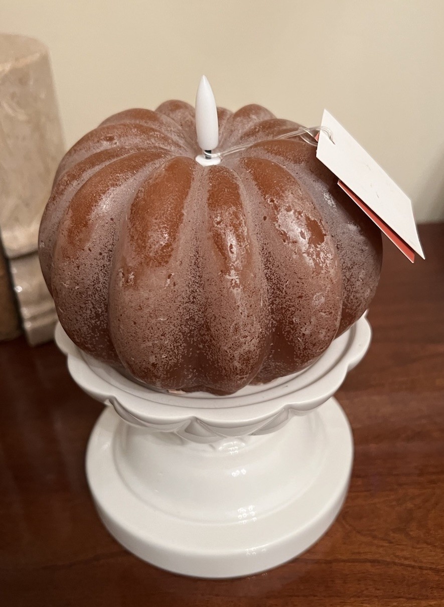NEW Hobby Lobby Viral Brown LED Pumpkin Candle 2026 Collection stand Not Include
