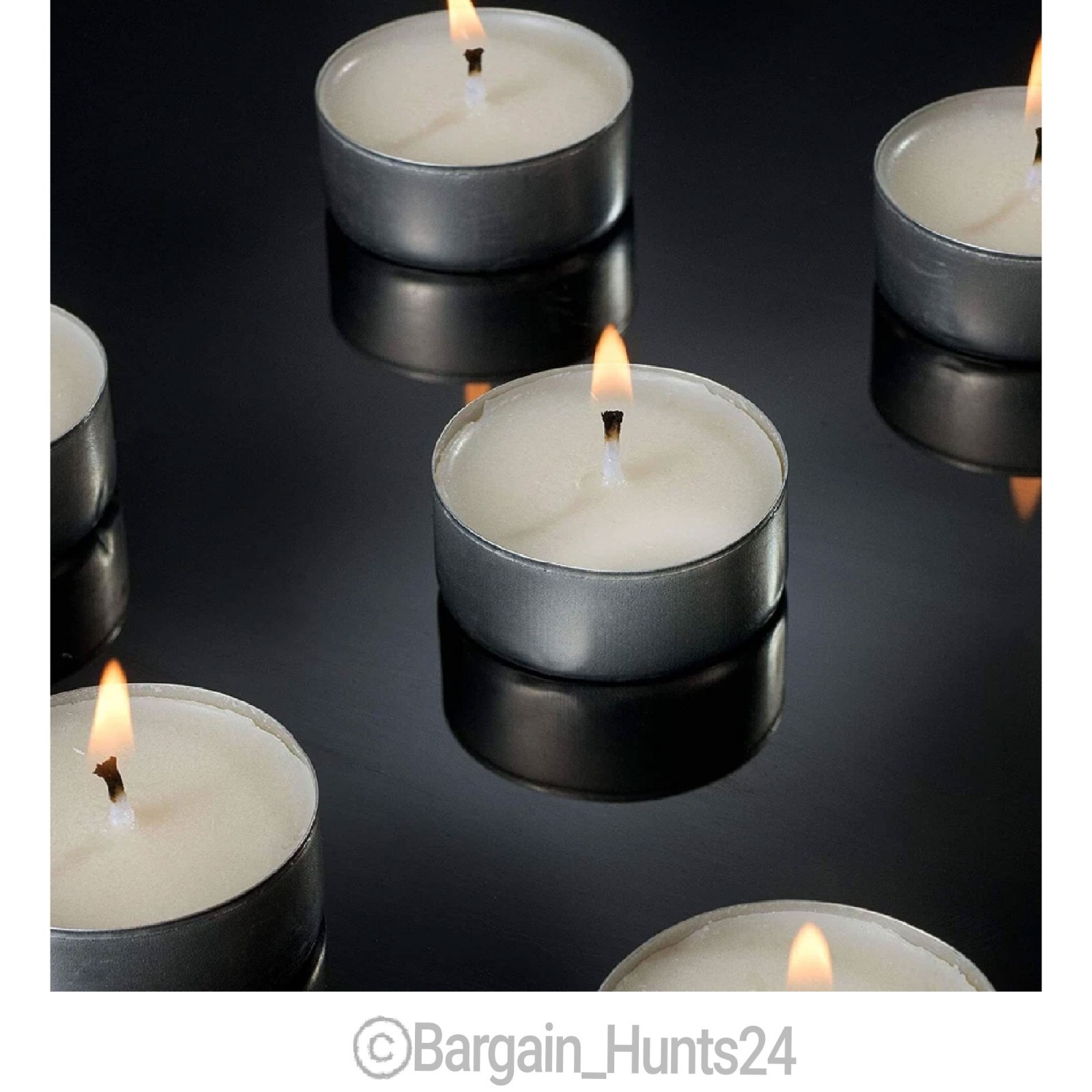 50 Ct Unscented Tealight Candles 2.5 Hour Burn Time White Dripless Long Lasting