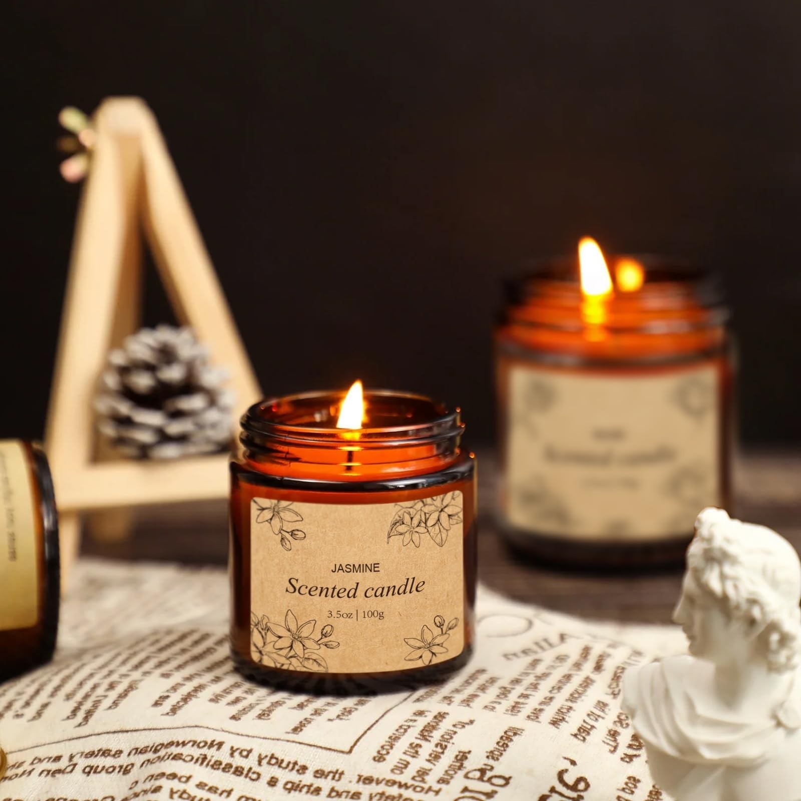4 Packs Candles for Home Scented, Scented Candles Gifts for Women, Natural So…