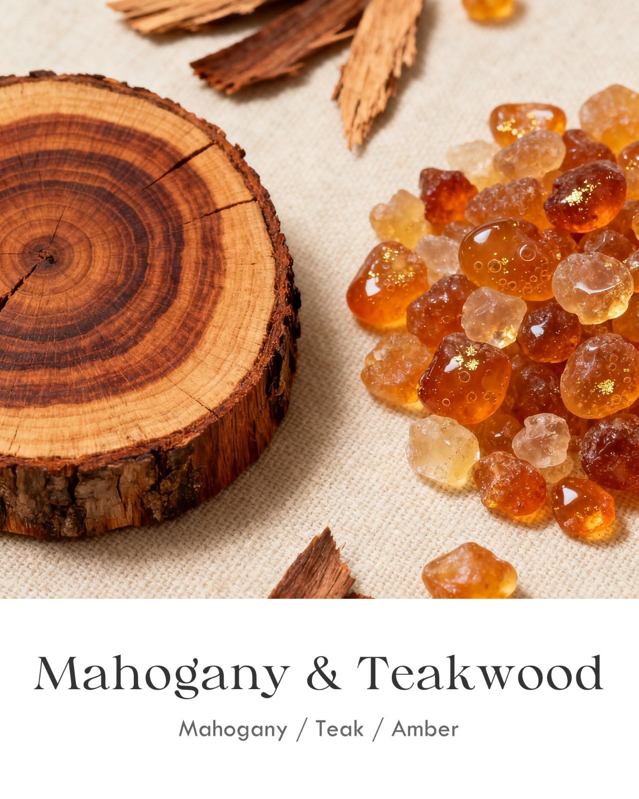 2 Pack 24oz Mahogany Teakwood Scented Candles – 3 Wick Long Lasting Soy, Gift fo