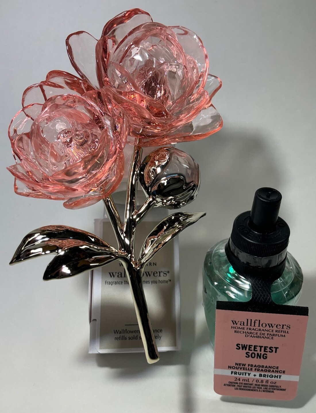Bath & Body Works Sweetest Song 3-wick Candle + Pink Roses Plug + Refill Bulb 🌹