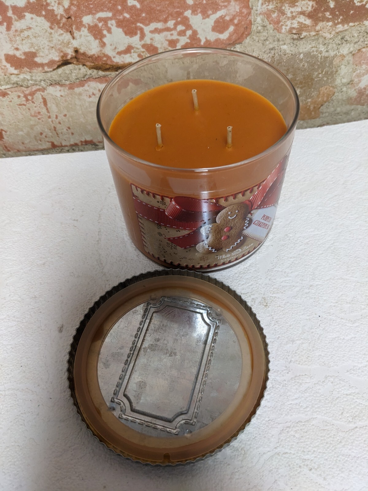 Bath & Body Works PUMPKIN Gingerbread Candle 3 Wick Large Size 14.5 oz Rare Z