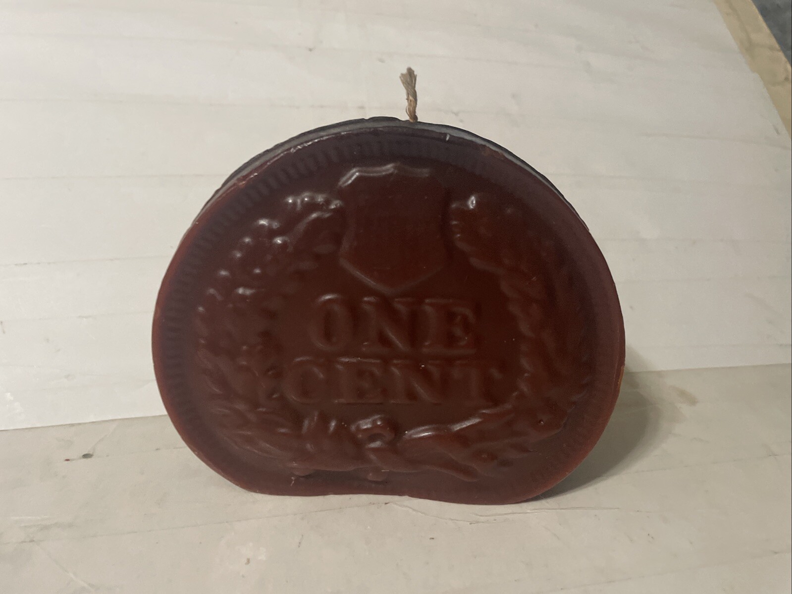 Vtg Indian Head Penny Cent Unused Wax Candle Rare