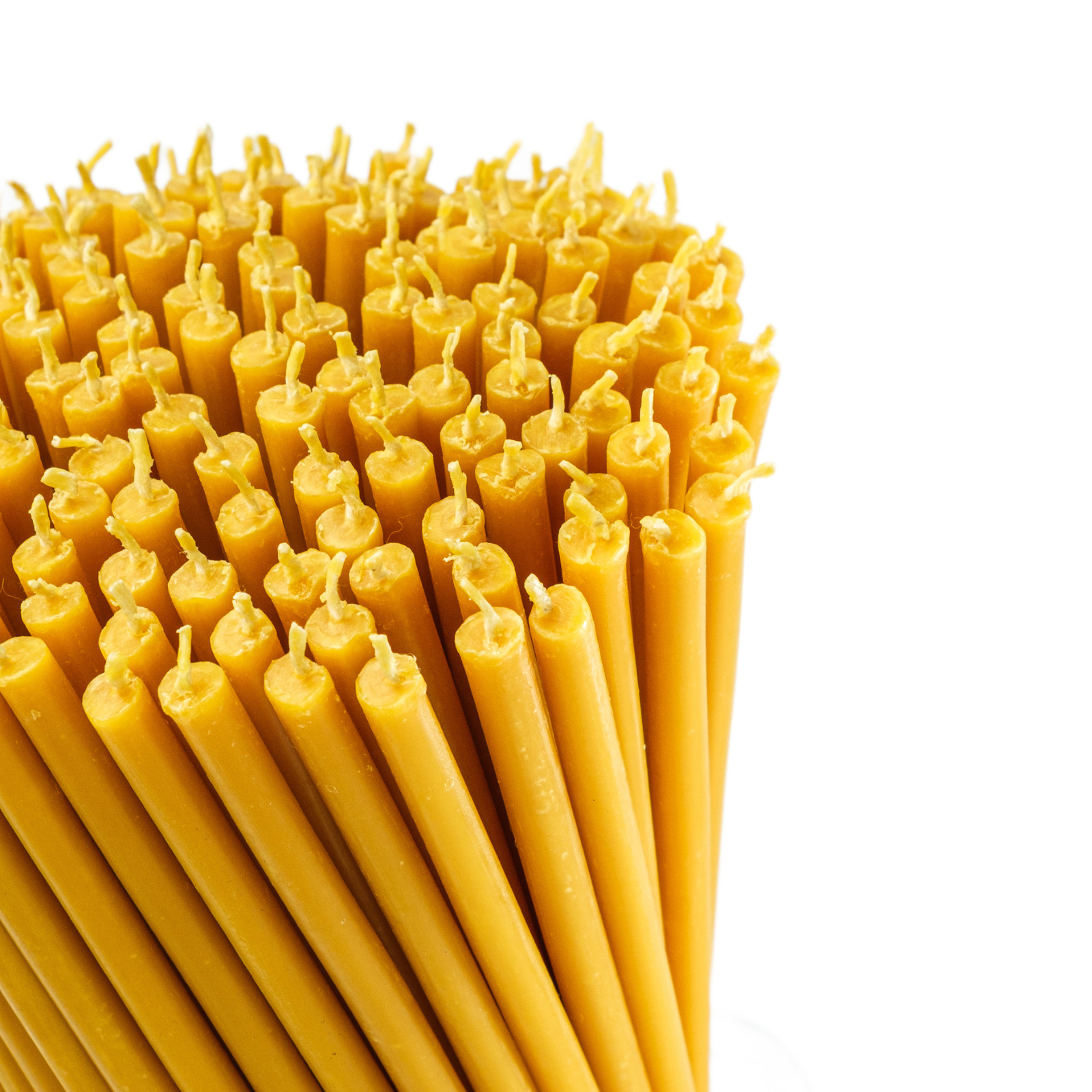 50 Pack Pure Beeswax Taper Candles 11.6″x0.33″ Slim Long Orthodox Church Prayer
