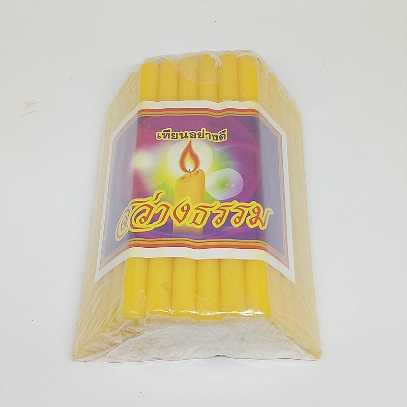 51 Sticks 1 Pack Bee Wax Candles Worship Buddha Thai Yellow Lighting Illuminated