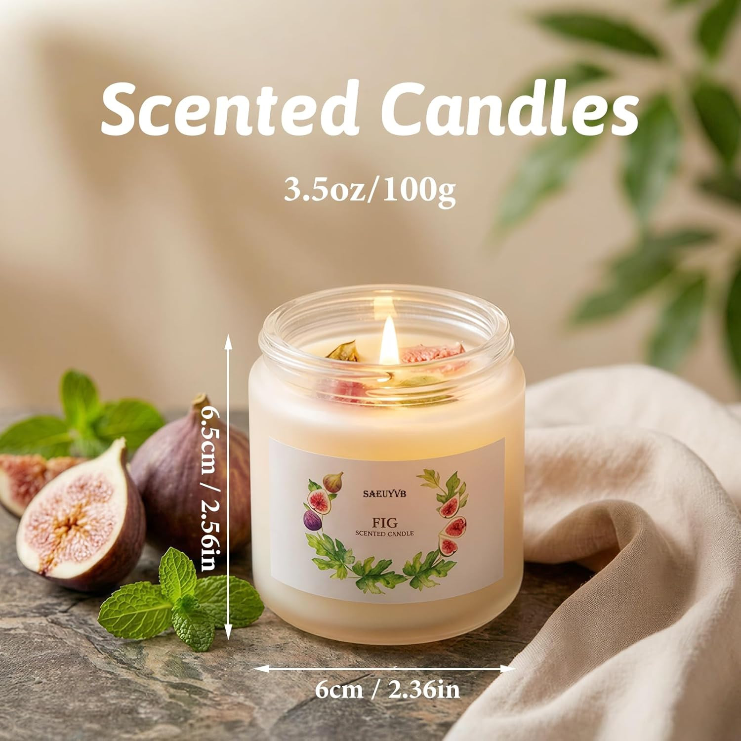 8 Pack Scented Candles for Home,28Oz Crystal Soy Candles-200 Hour Long Lasting,A