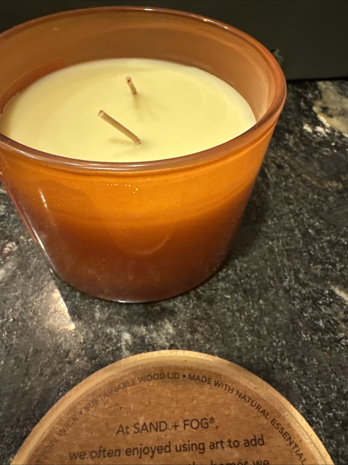 Sand + Fog 57 oz Soy Wax Blend Candle White Pumpkin With FriendsGiving Top New